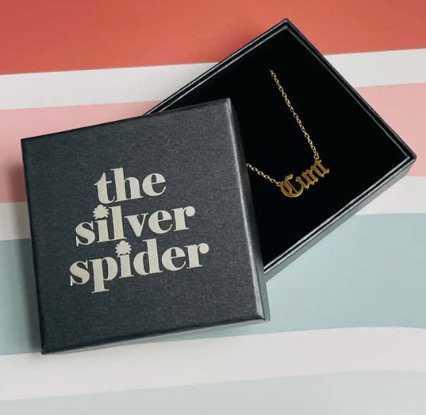 CUNT Necklace in Gold and Silver — Carmine & Hayworth Vintage CUNT Necklace in Gold and Silver — Carmine & Hayworth Vintage